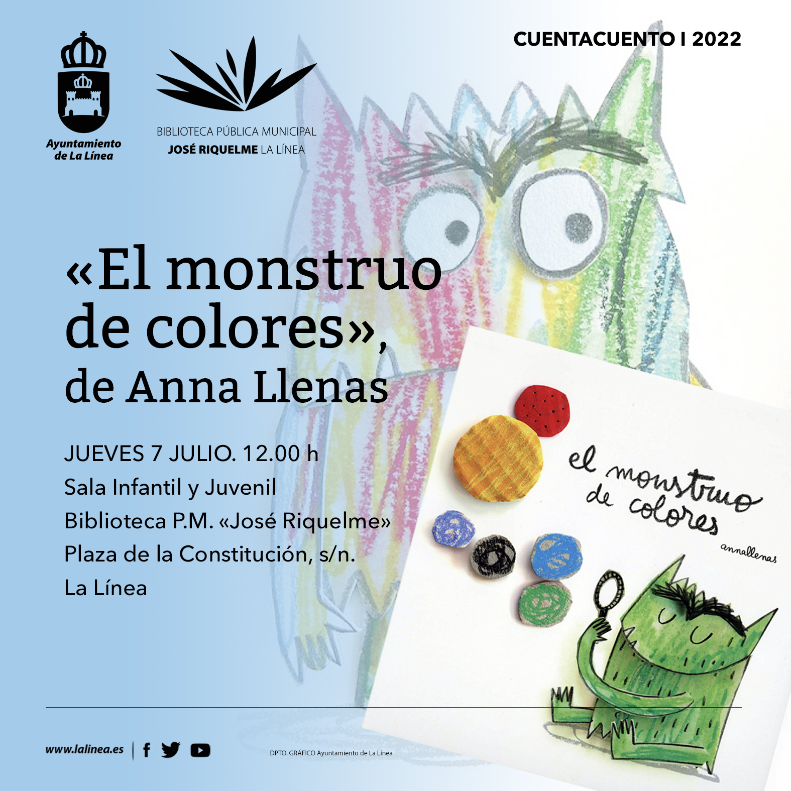 temor estafa inventar Cuentacuentos «El Monstruo de colores» – Biblioteca Pública Municipal José  Riquelme