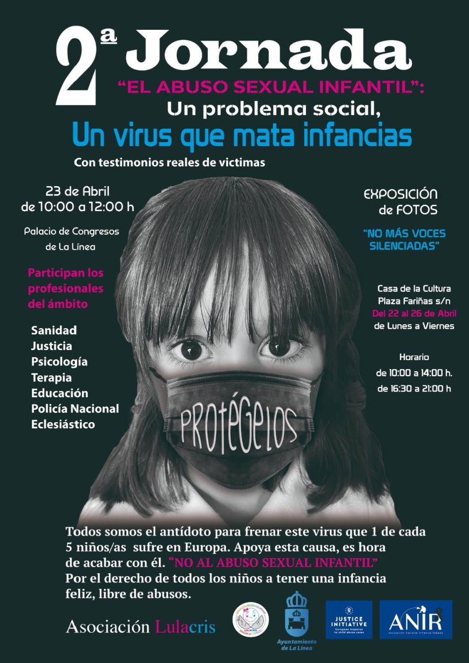 Cartel jornada contra el abuso sexual infantil Lulacris
