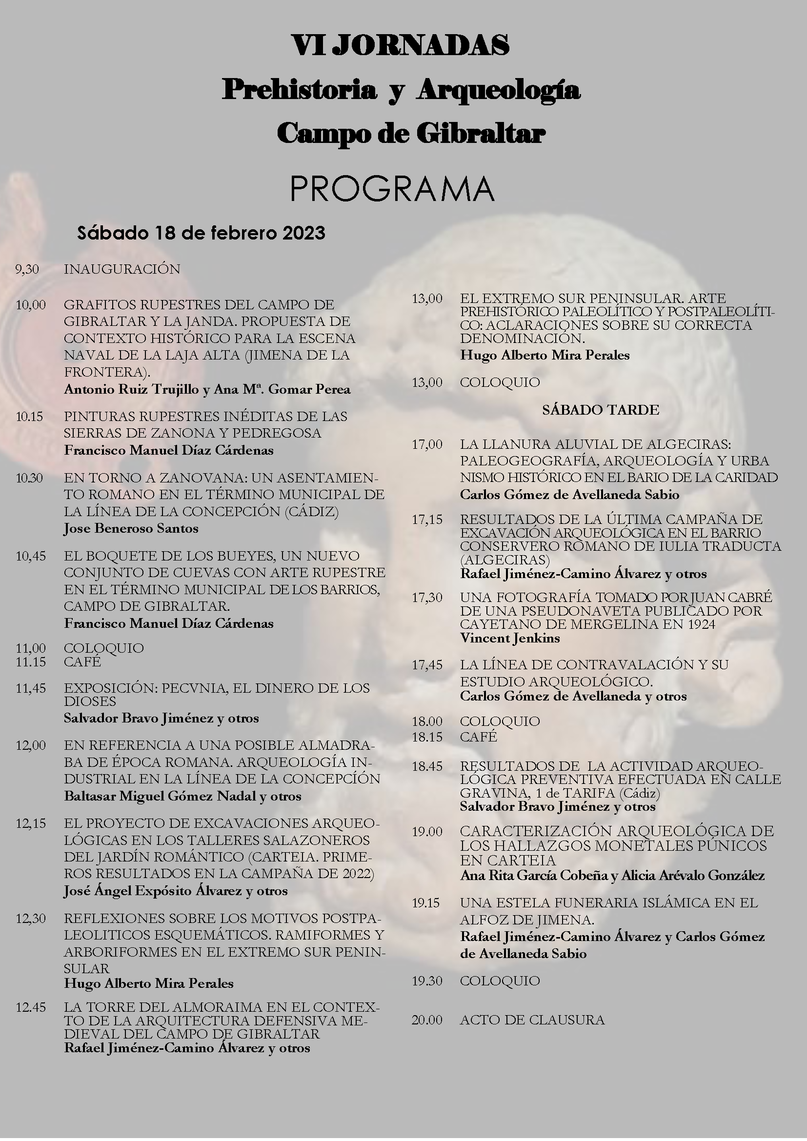 Programa VI Jornadas de Prehistoria y Arqueología Página 2