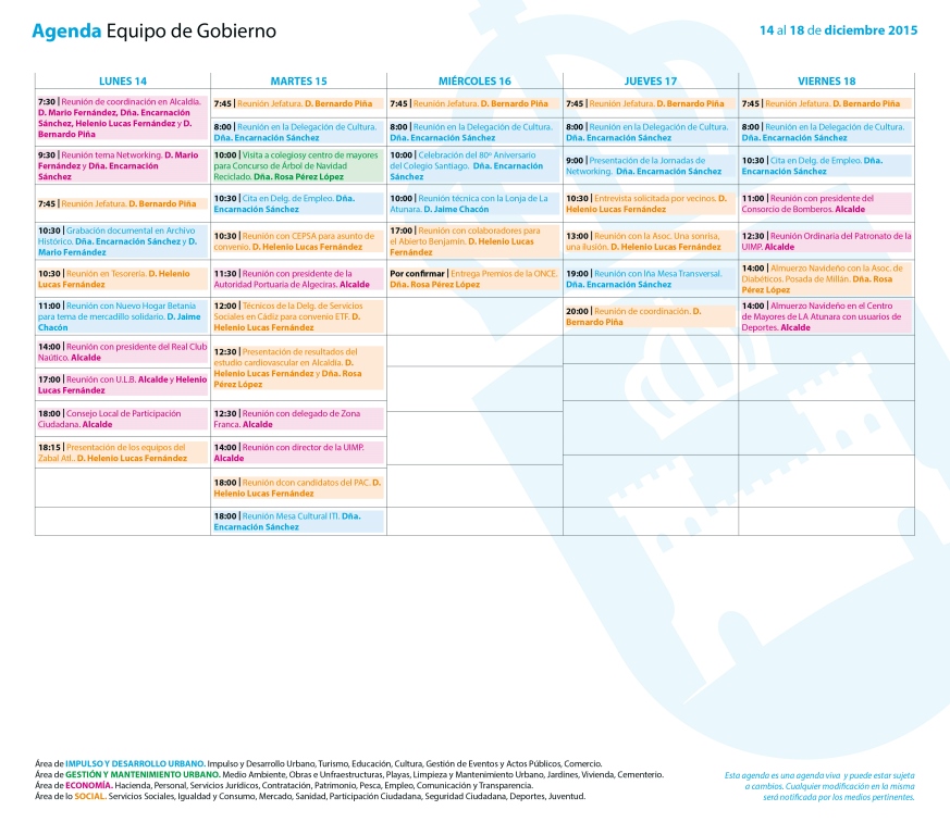 Semana 14 al 18 Dic