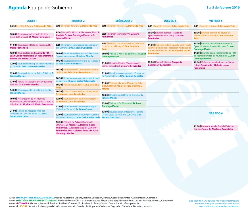 Semana 1 al 5 de febrero