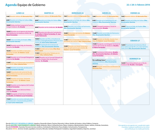 Semana 22 al 28 de febrero