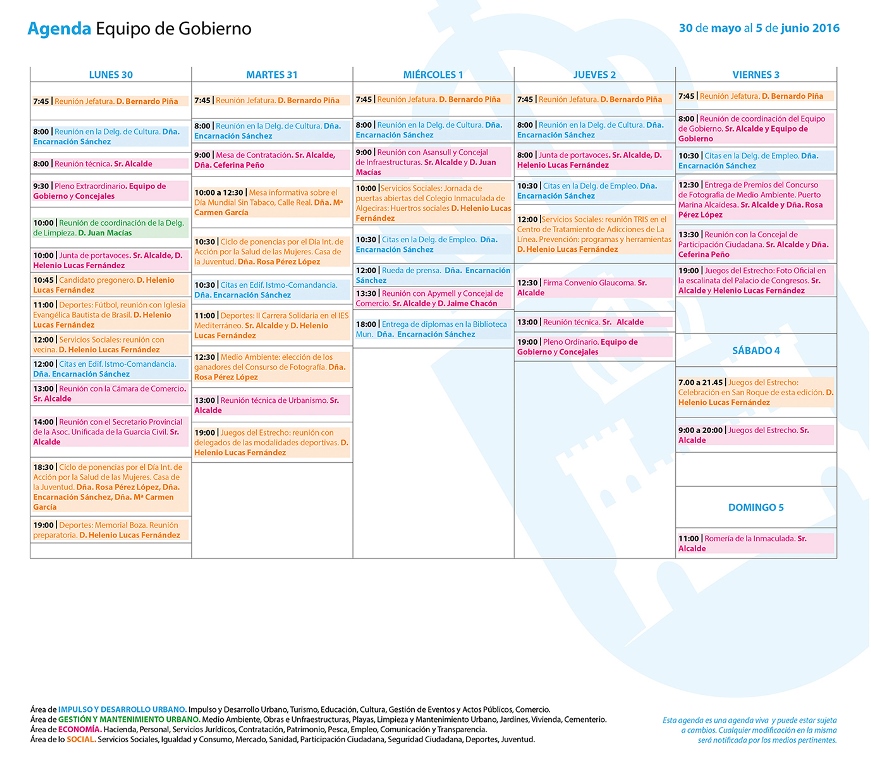 Semana 30 de mayo al 3 de junio