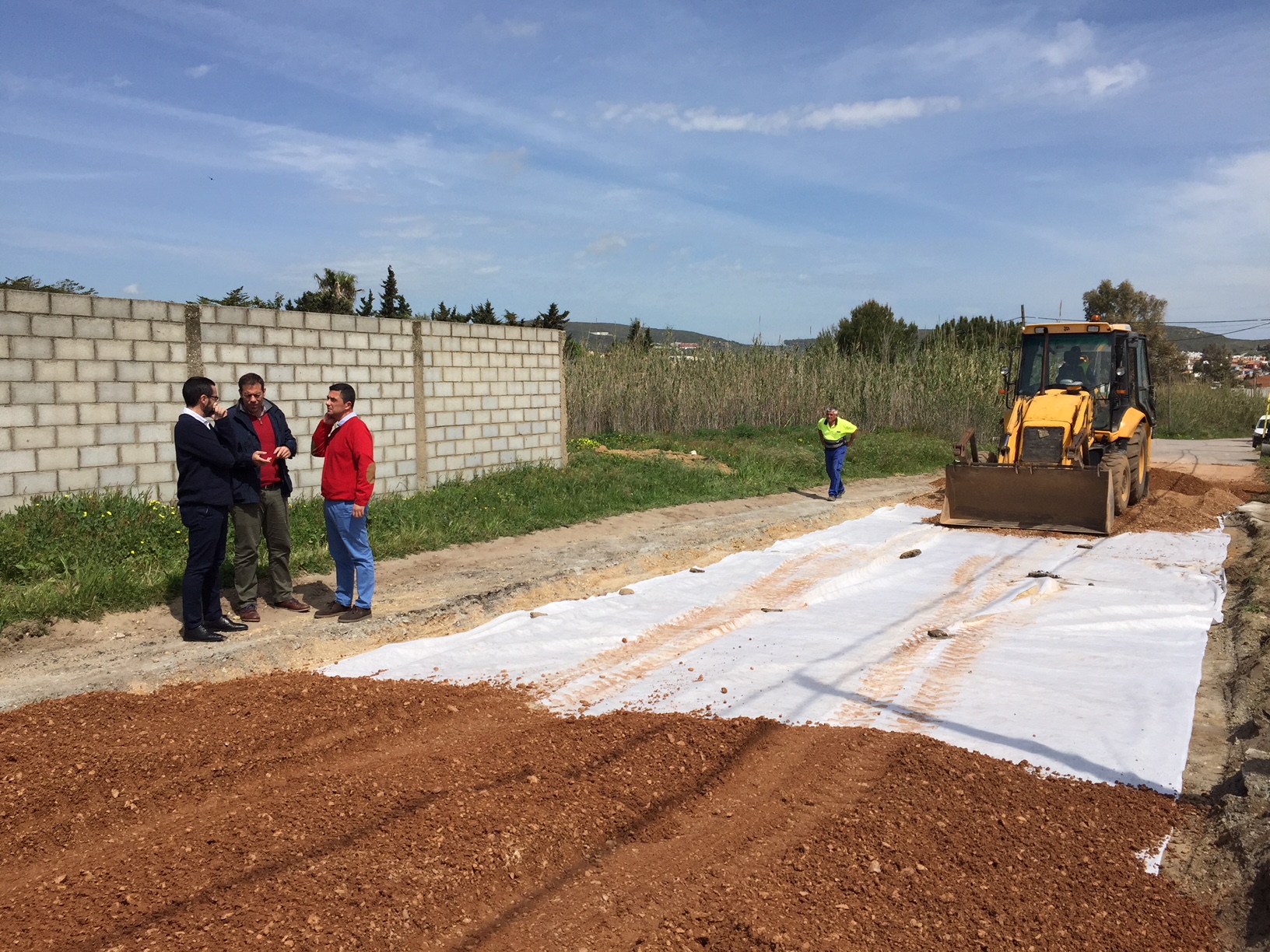 Alcalde en obras del Camino de Estepona