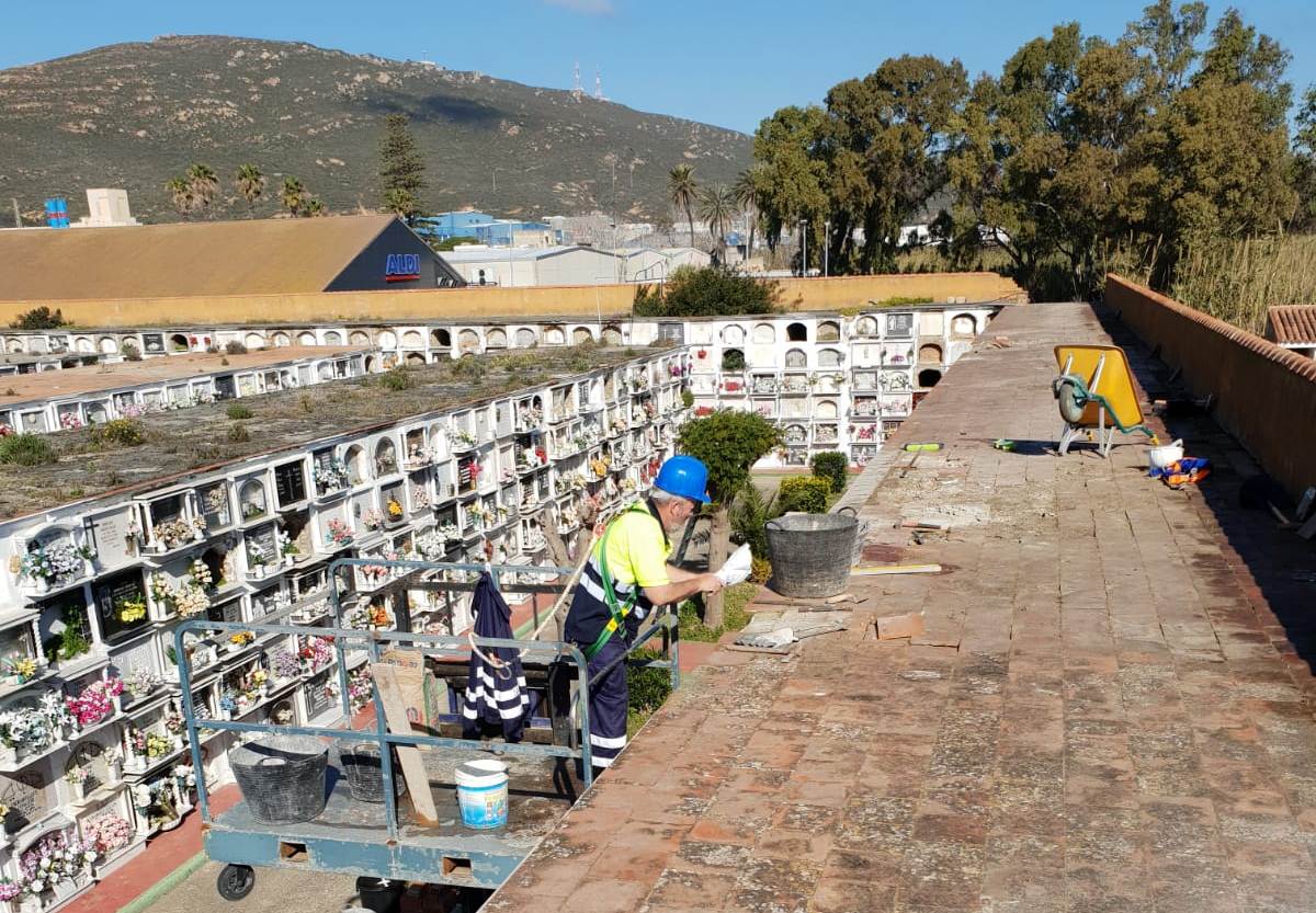 Reparacion cubiertas cementerio