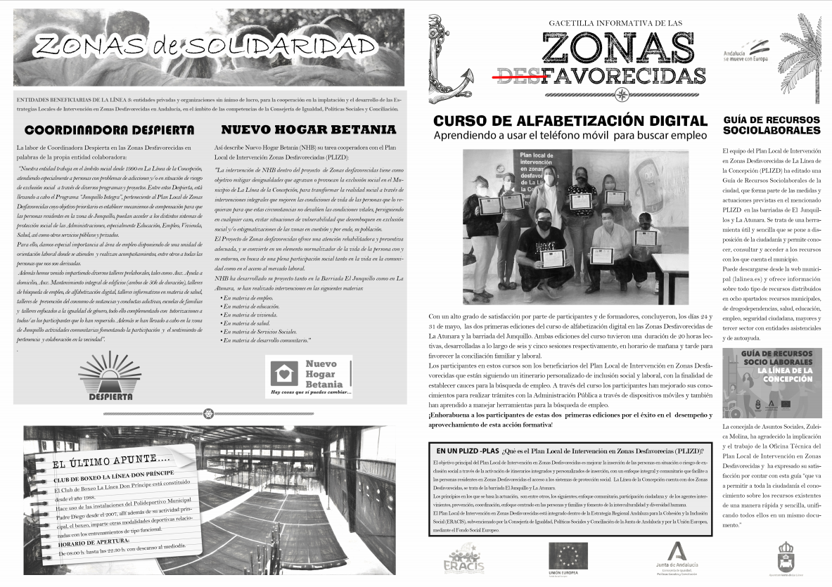Gaceta Plan zonas desfavorecidas