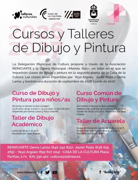 La Línea amplía los cursos de dibujo y pintura de Reiniciarte hasta junio de 2027