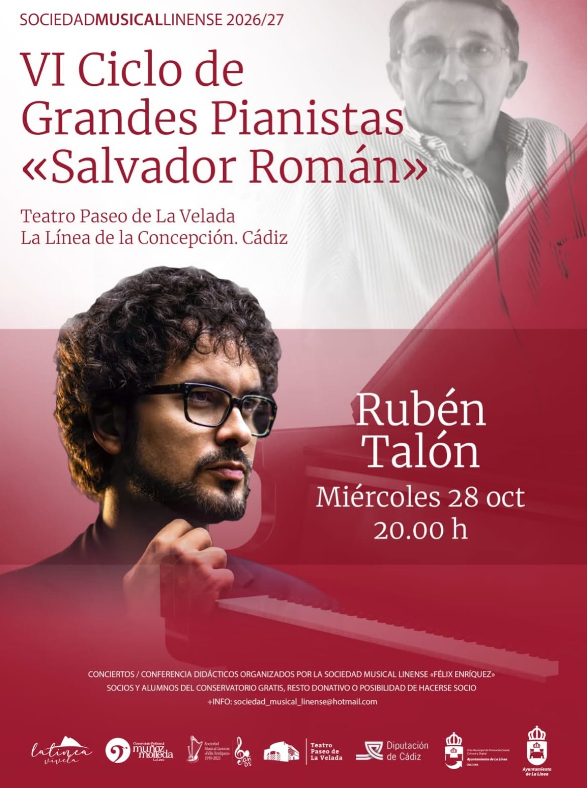 Rubén Talón ofrecerá un recital en el Teatro Paseo de la Velada de La Línea